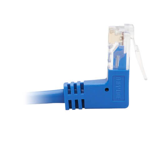 Eaton Tripp Lite Series Up-Angle Cat6 Gigabit Molded Slim UTP Ethernet Kabel (RJ45 Right-Angle Up M zu RJ45 M), Blue, 5