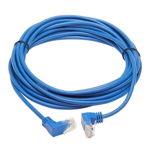 Eaton Tripp Lite Series Up/Down-Angle Cat6 Gigabit Molded Slim UTP Ethernet Kabel (RJ45 Up-Angle M zu RJ45 Down-Angle M)