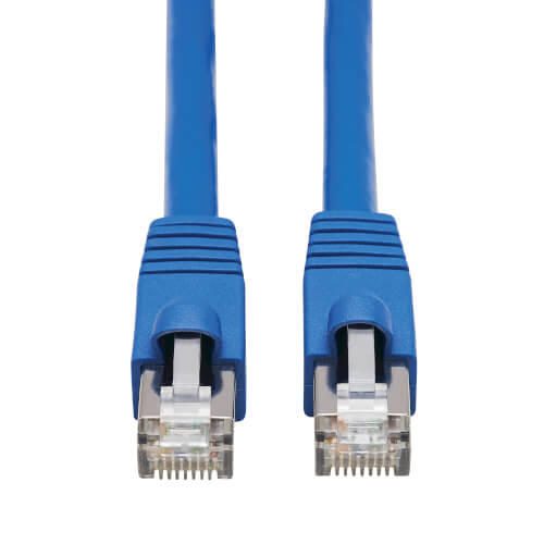 Eaton Tripp Lite Series Cat6a 10G-Certified Snagless F/UTP Ethernet Kabel (RJ45 Stecker/Stecker), PoE, CMR-LP, Blue, 6 f