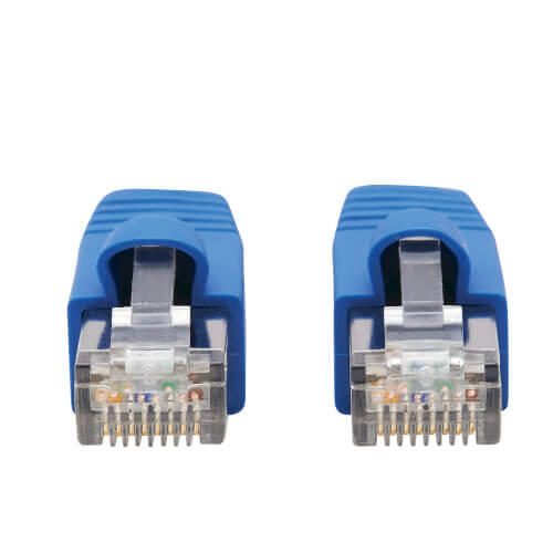 Eaton Tripp Lite Series Cat6a 10G-Certified Snagless F/UTP Ethernet Kabel (RJ45 Stecker/Stecker), PoE, CMR-LP, Blue, 6 f