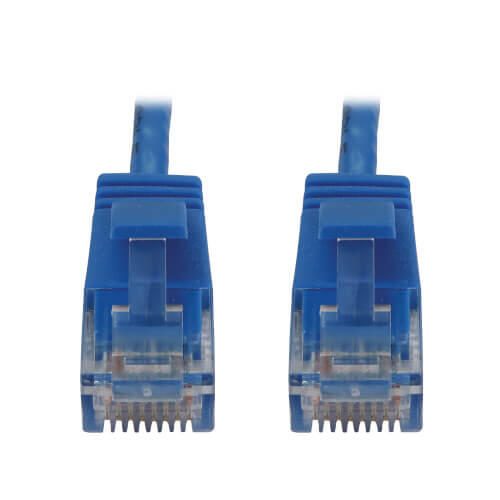 Eaton Tripp Lite Series Cat6a 10G Snagless Molded Slim UTP Ethernet Kabel (RJ45 Stecker/Stecker), PoE, Blue, 7 ft. (2.1