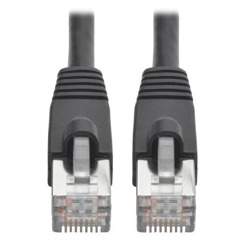 Eaton Tripp Lite Series Cat6a 10G Snagless Shielded STP Ethernet Kabel (RJ45 Stecker/Stecker), PoE, Schwarz, 2 ft. (0.61
