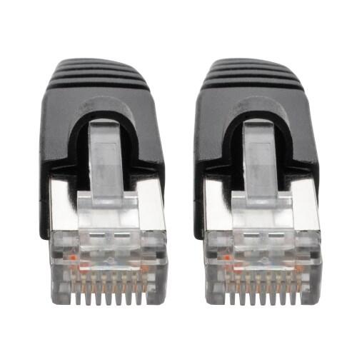 Eaton Tripp Lite Series Cat6a 10G Snagless Shielded STP Ethernet Kabel (RJ45 Stecker/Stecker), PoE, Schwarz, 2 ft. (0.61