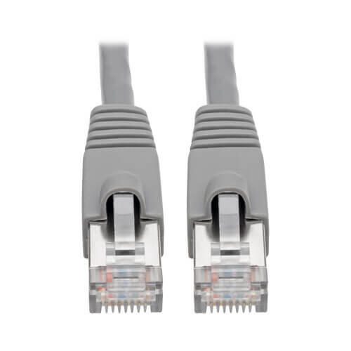 Eaton Tripp Lite Series Cat6a 10G Snagless Shielded STP Ethernet Kabel (RJ45 Stecker/Stecker), PoE, Gray, 3 ft. (0.91 m)
