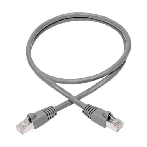 Eaton Tripp Lite Series Cat6a 10G Snagless Shielded STP Ethernet Kabel (RJ45 Stecker/Stecker), PoE, Gray, 3 ft. (0.91 m)