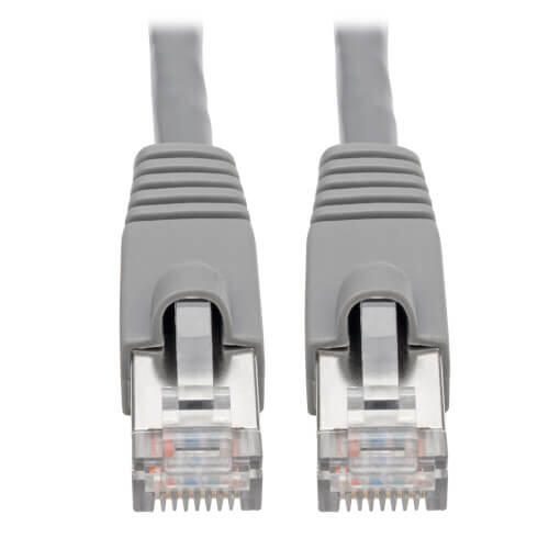 Eaton Tripp Lite Series Cat6a 10G Snagless Shielded STP Ethernet Kabel (RJ45 Stecker/Stecker), PoE, Gray, 5 ft. (1.52 m)