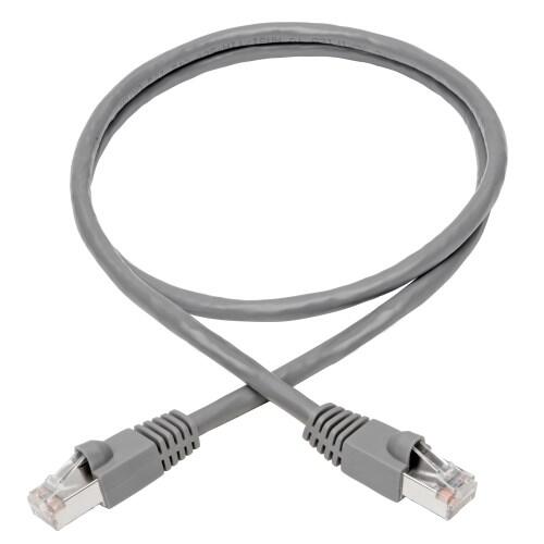 Eaton Tripp Lite Series Cat6a 10G Snagless Shielded STP Ethernet Kabel (RJ45 Stecker/Stecker), PoE, Gray, 6 ft. (1.83 m)