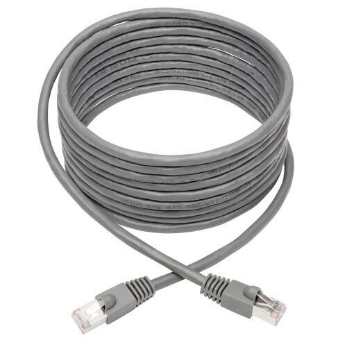 Eaton Tripp Lite Series Cat6a 10G Snagless Shielded STP Ethernet Kabel (RJ45 Stecker/Stecker), PoE, Gray, 25 ft. (7.62 m