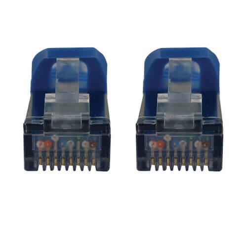 Eaton Tripp Lite Series Cat6a 10G Snagless Shielded Slim STP Ethernet Kabel (RJ45 Stecker/Stecker), PoE, Blue, 7 ft. (2.