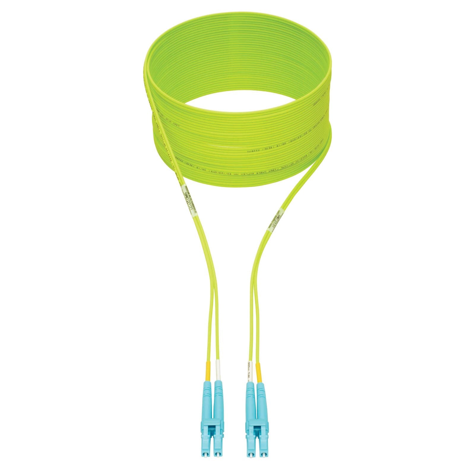 Eaton Tripp Lite Series 100G Duplex Multimode 50/125 OM5 LSZH Fiber Optic Kabel (LC/LC), Lime Green, 5 m