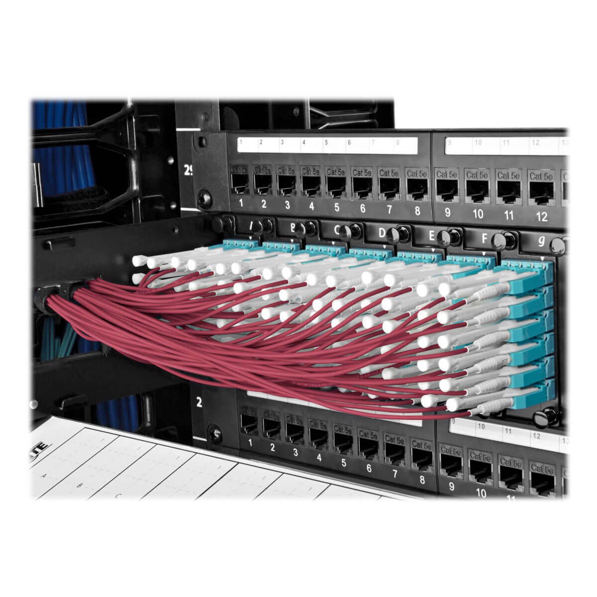 Eaton Tripp Lite Series 10G Duplex Multimode 50/125 OM4 LSZH Fiber Optic Kabel (LC/LC), Push/Pull Tabs, Magenta, 4 m