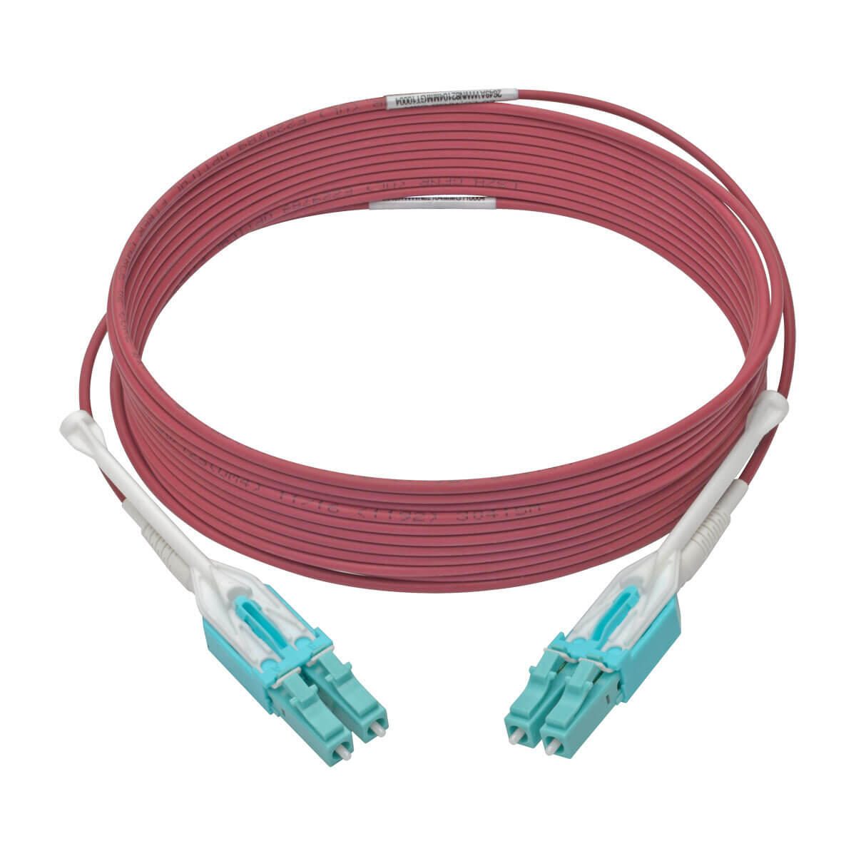 Eaton Tripp Lite Series 10G Duplex Multimode 50/125 OM4 LSZH Fiber Optic Kabel (LC/LC), Push/Pull Tabs, Magenta, 4 m
