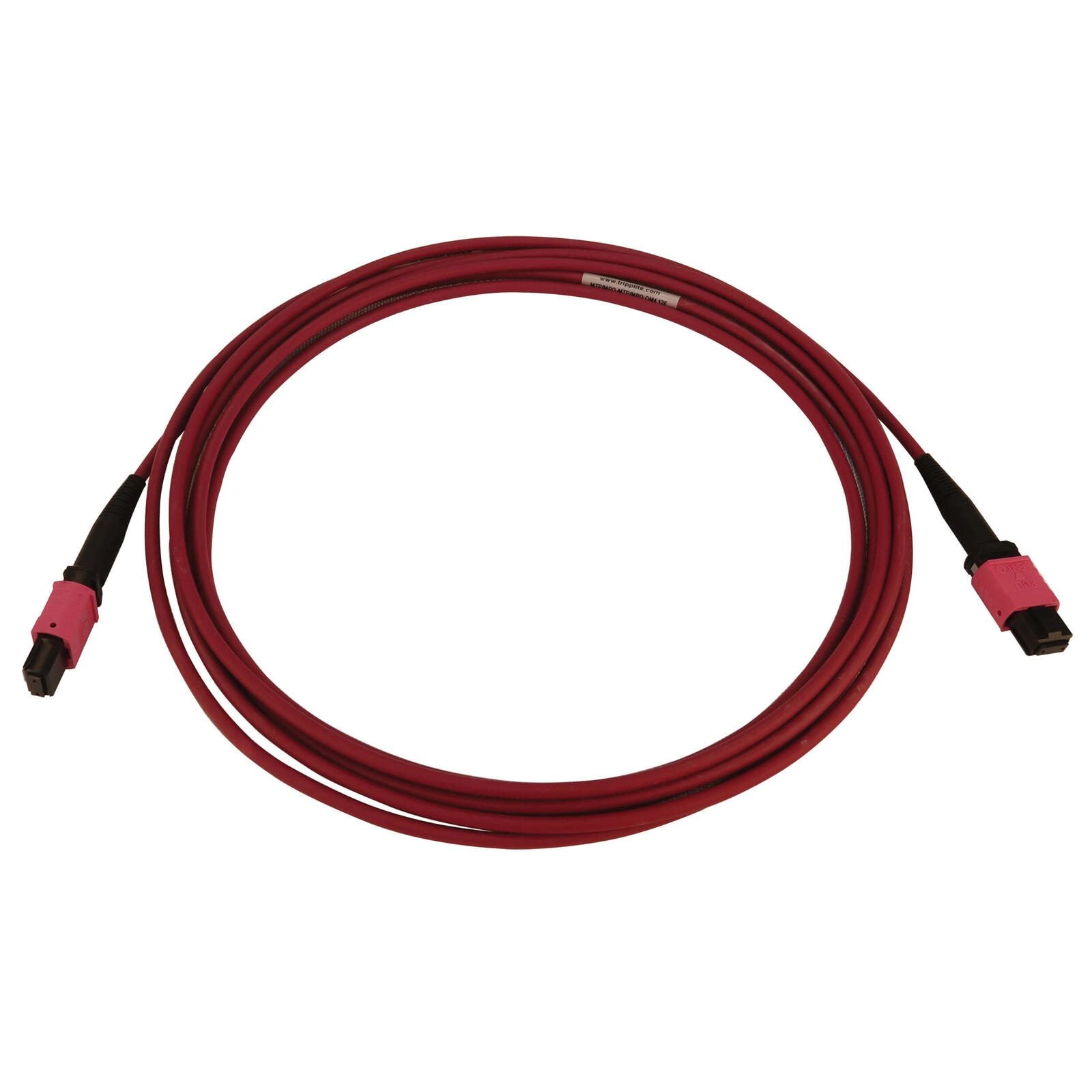 Eaton Tripp Lite Series 100G Multimode 50/125 OM4 Fiber Optic Kabel (12F MTP/MPO-PC F/F), LSZH, Magenta, 3 m (9.8 ft.)