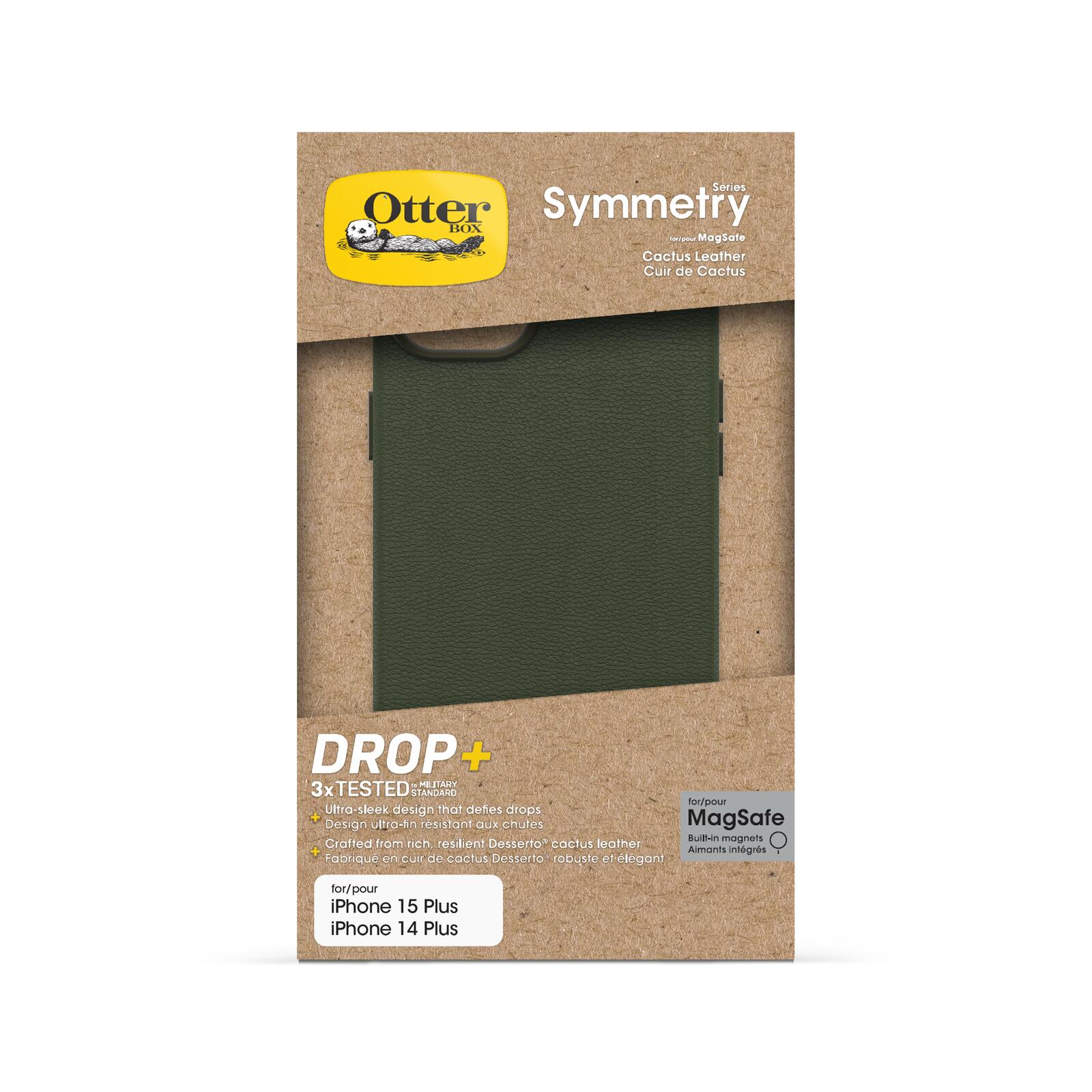 OtterBox Symmetry Cactus Leather Apple iPhone 15 Plus Cactus Groove - green