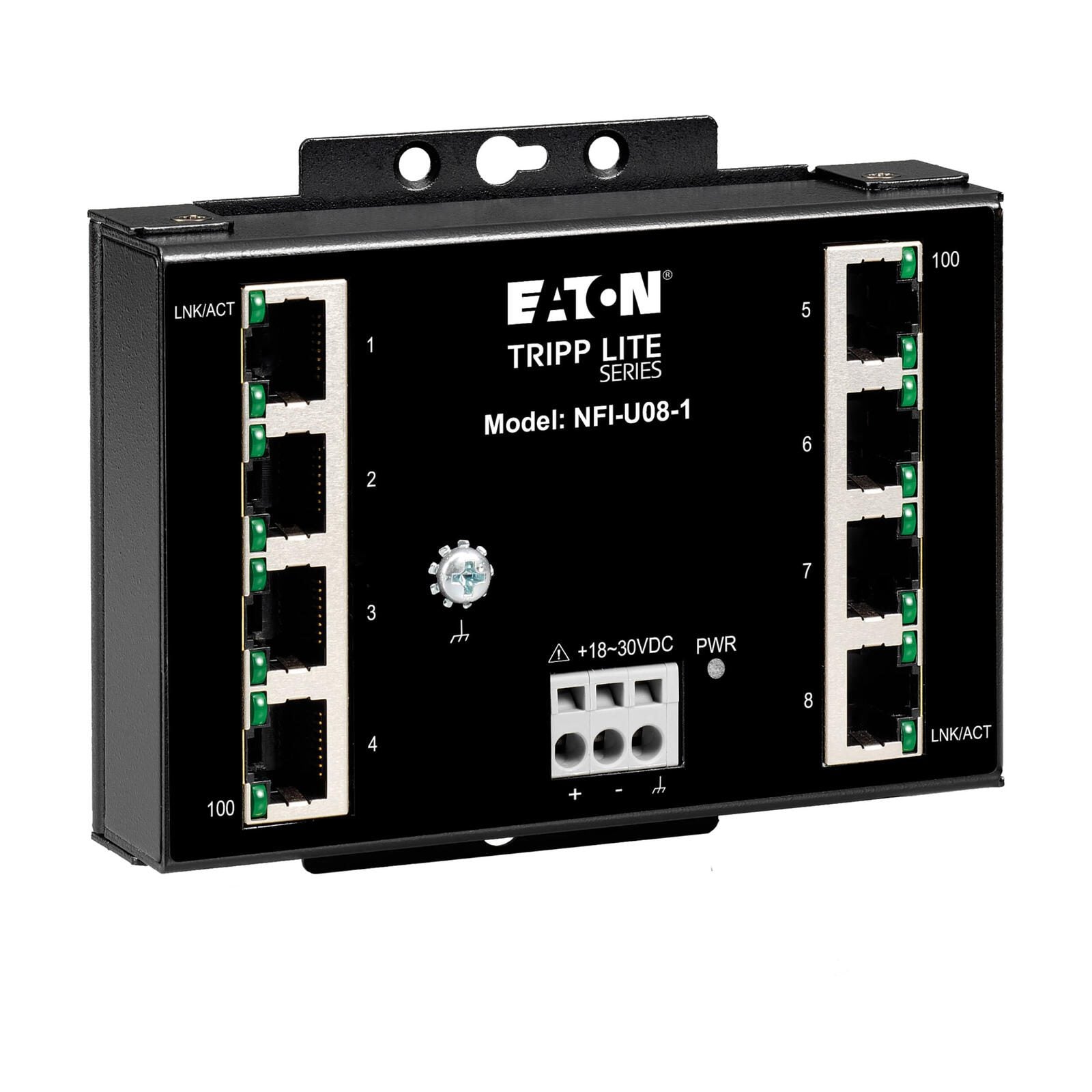 Eaton Tripp Lite Series 8-Port Unmanaged Fast Industrial Ethernet Switch