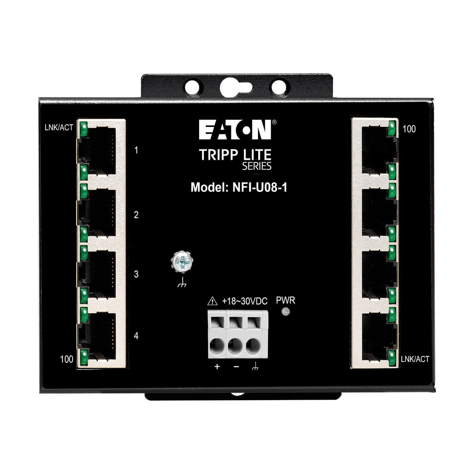 Eaton Tripp Lite Series 8-Port Unmanaged Fast Industrial Ethernet Switch