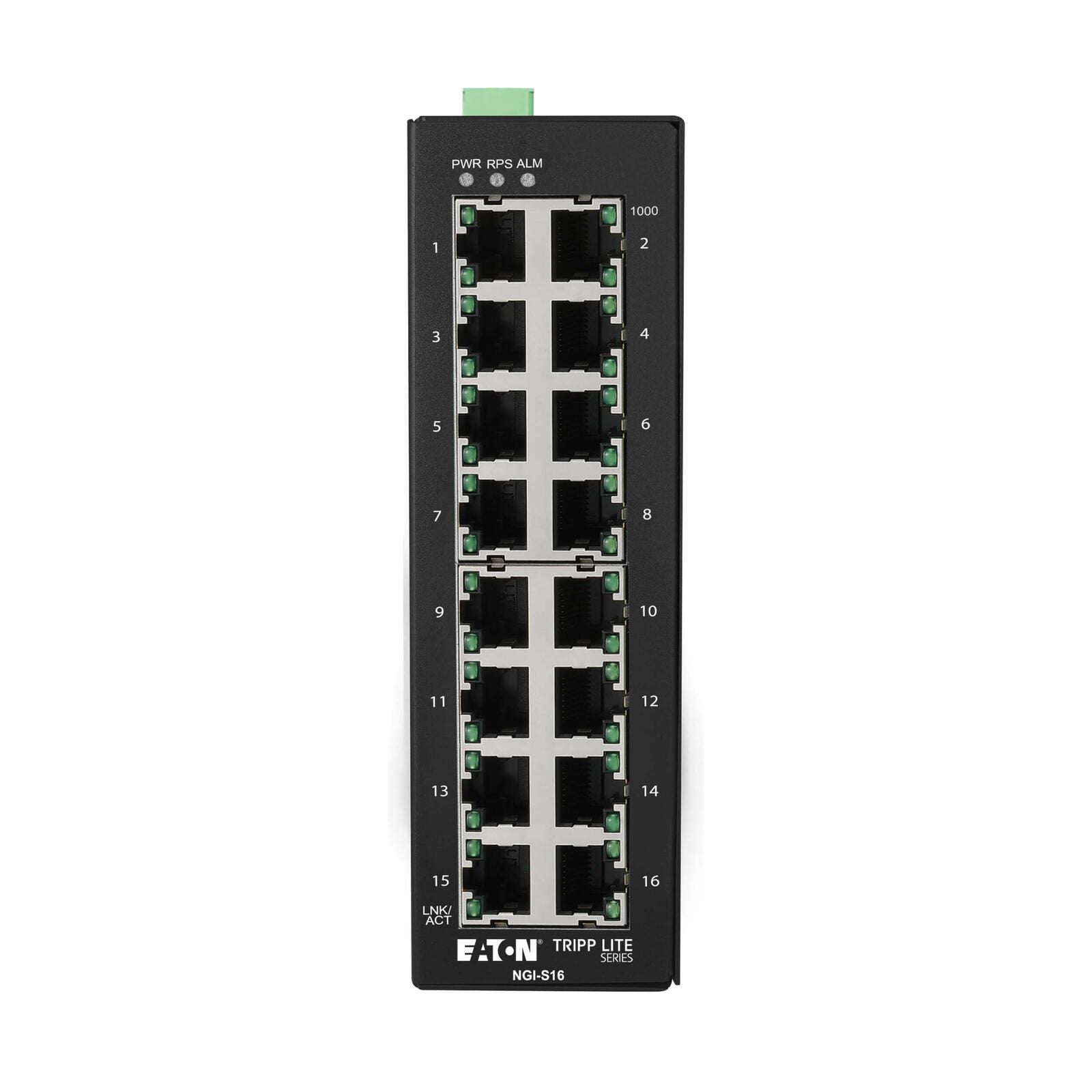 Eaton Tripp Lite Series 16-Port Lite Managed Industrial Gigabit Ethernet Switch