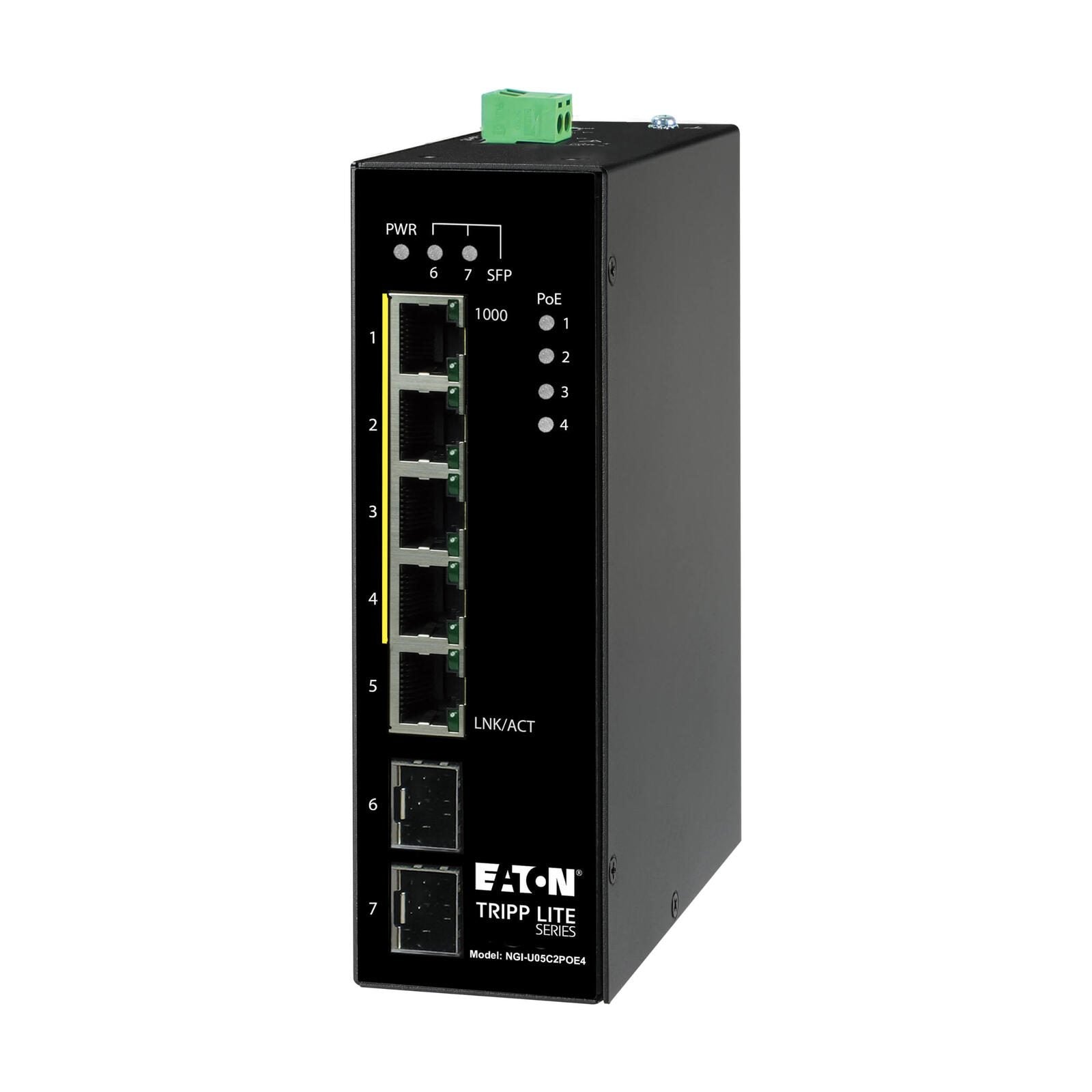 Eaton Tripp Lite Series 5-Port Unmanaged Industrial Gigabit Ethernet Switch