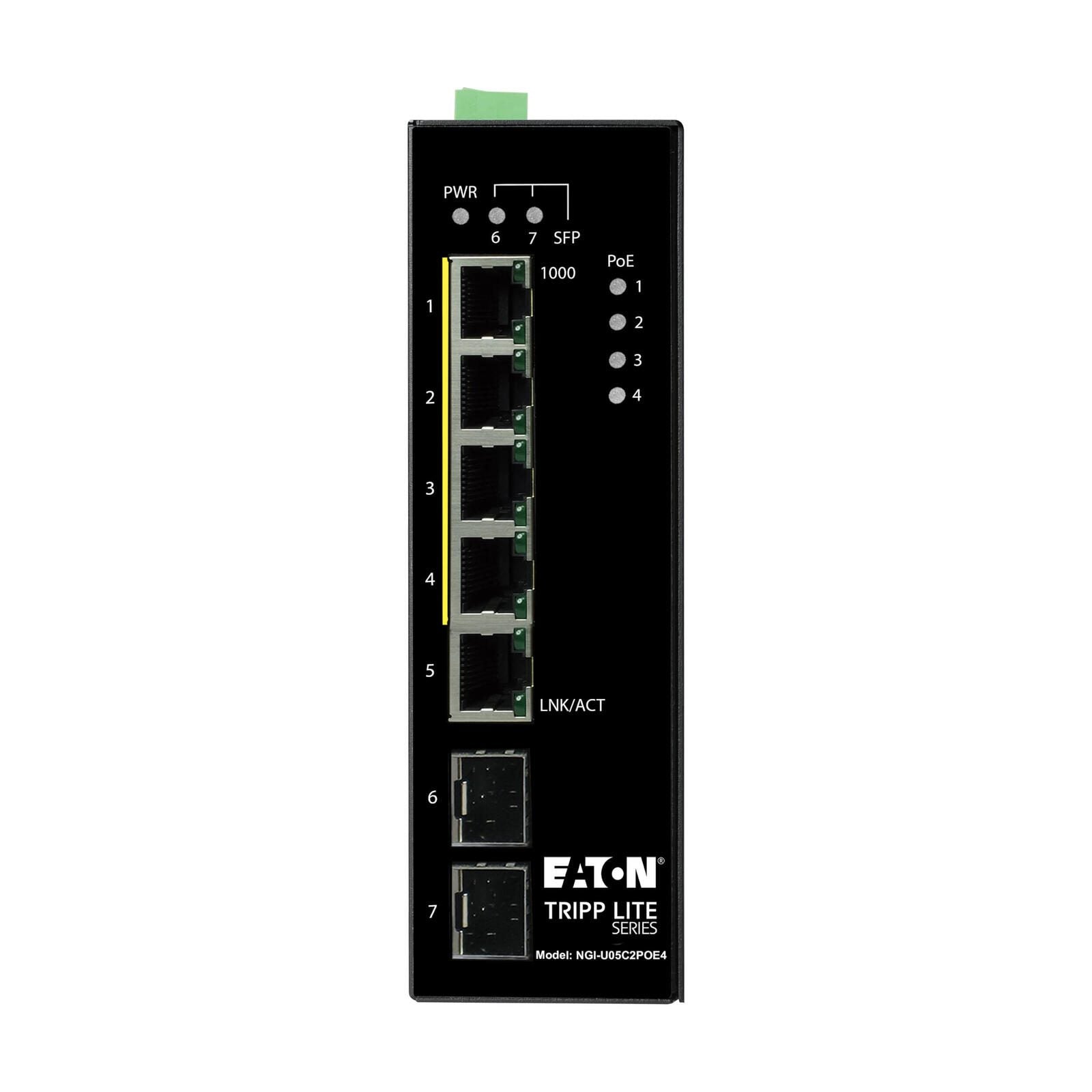 Eaton Tripp Lite Series 5-Port Unmanaged Industrial Gigabit Ethernet Switch