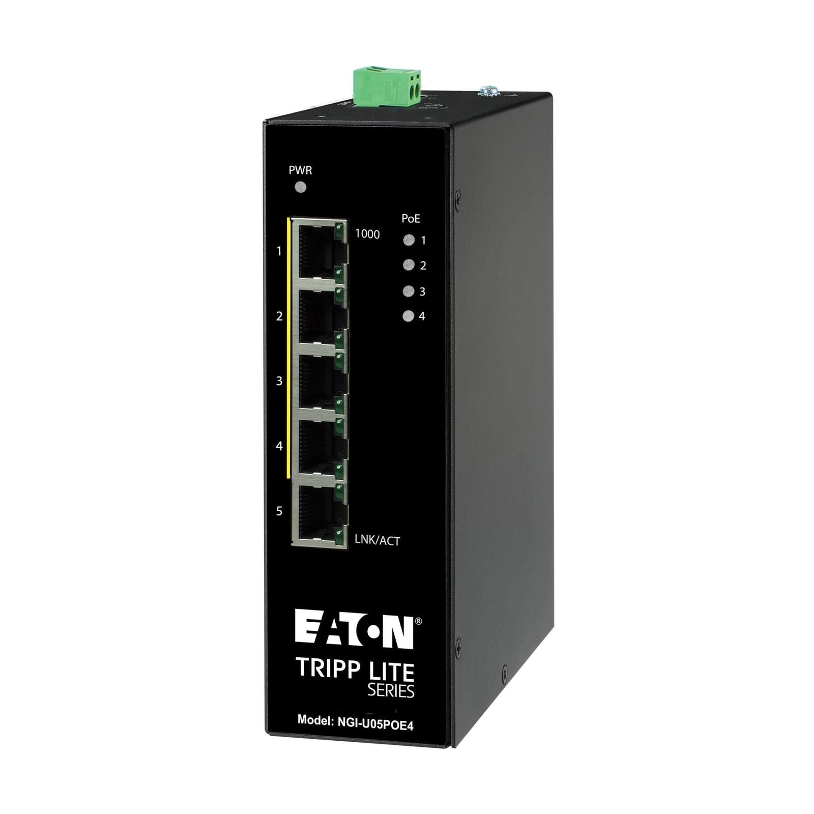 Eaton Tripp Lite Series 5-Port Unmanaged Industrial Gigabit Ethernet Switch
