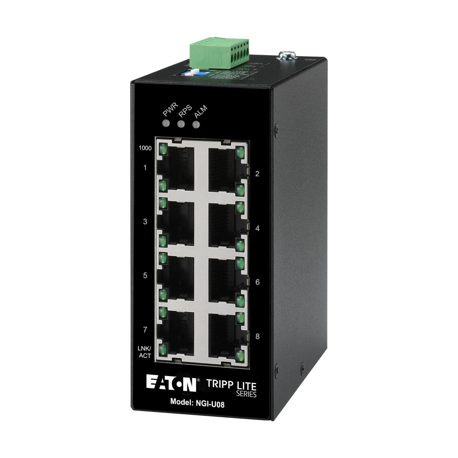 Eaton Tripp Lite Series 8-Port Unmanaged Industrial Gigabit Ethernet Switch