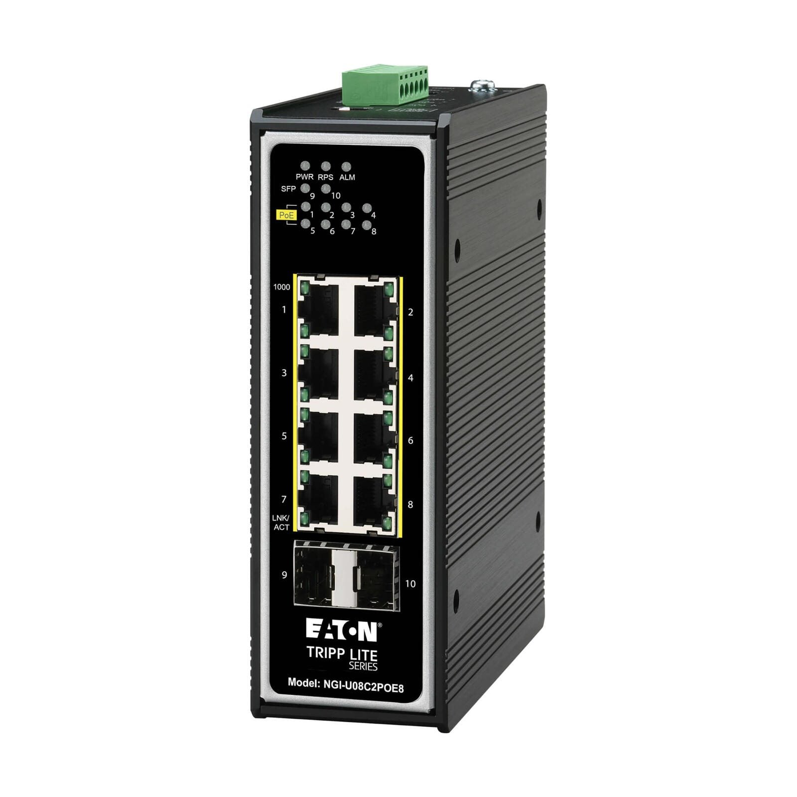 Eaton Tripp Lite Series 8-Port Unmanaged Industrial Gigabit Ethernet Switch
