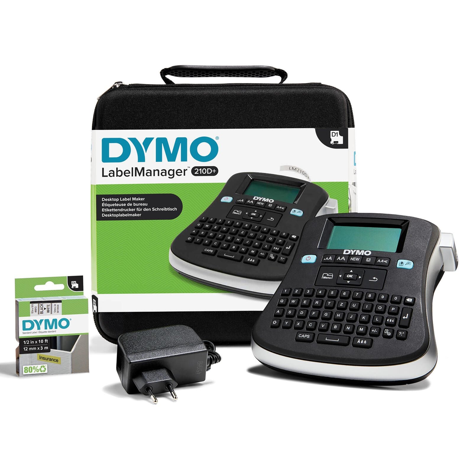 DYMO® LabelManager™ 210D+ / Beschriftungsgerät - QWERTZ-Tastatur, Kofferset