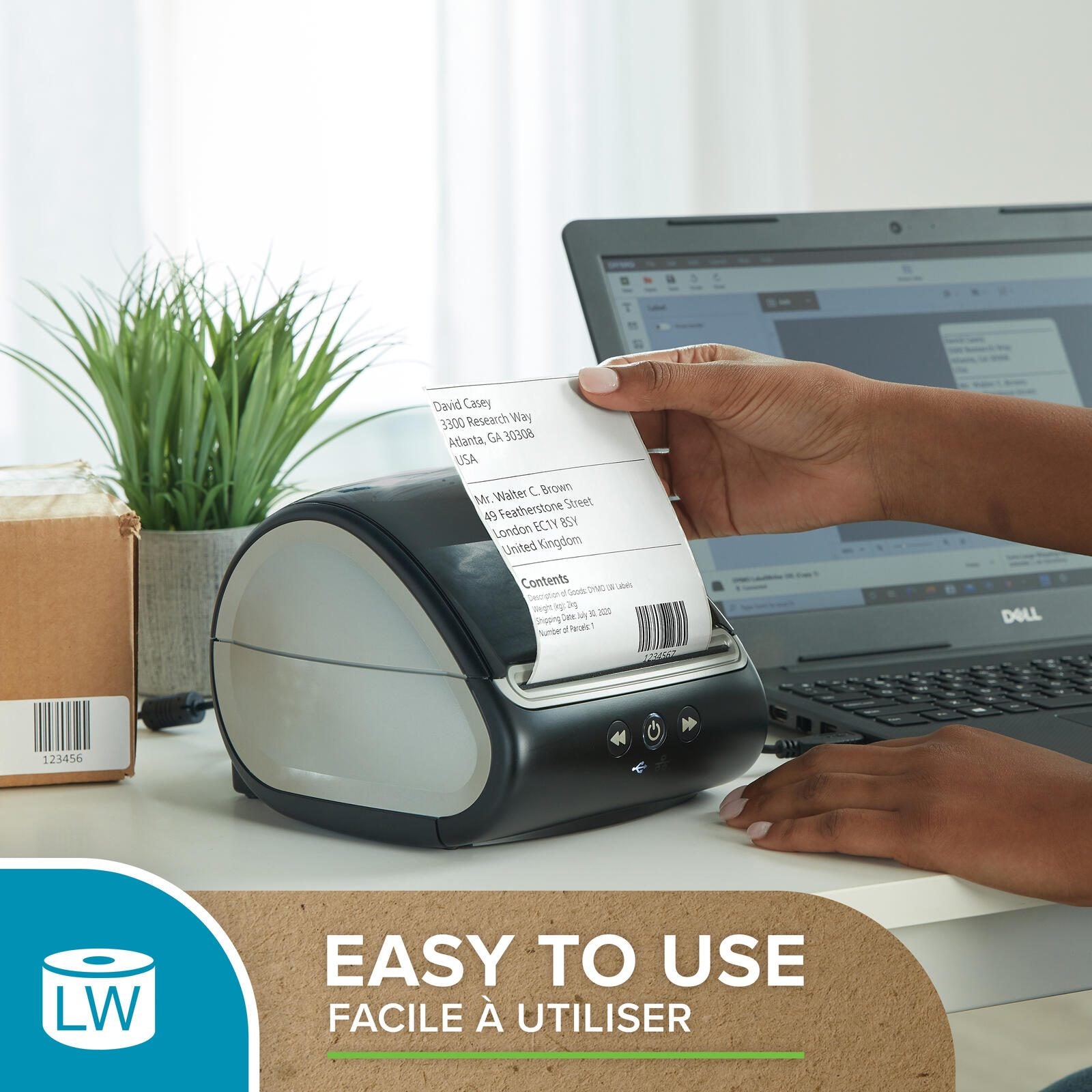 DYMO® Original Etikett für LabelWriter™, Vorteilspack, Versandaufkleber für DHL - weiss - permanent, 6 x 140 Etiketten,
