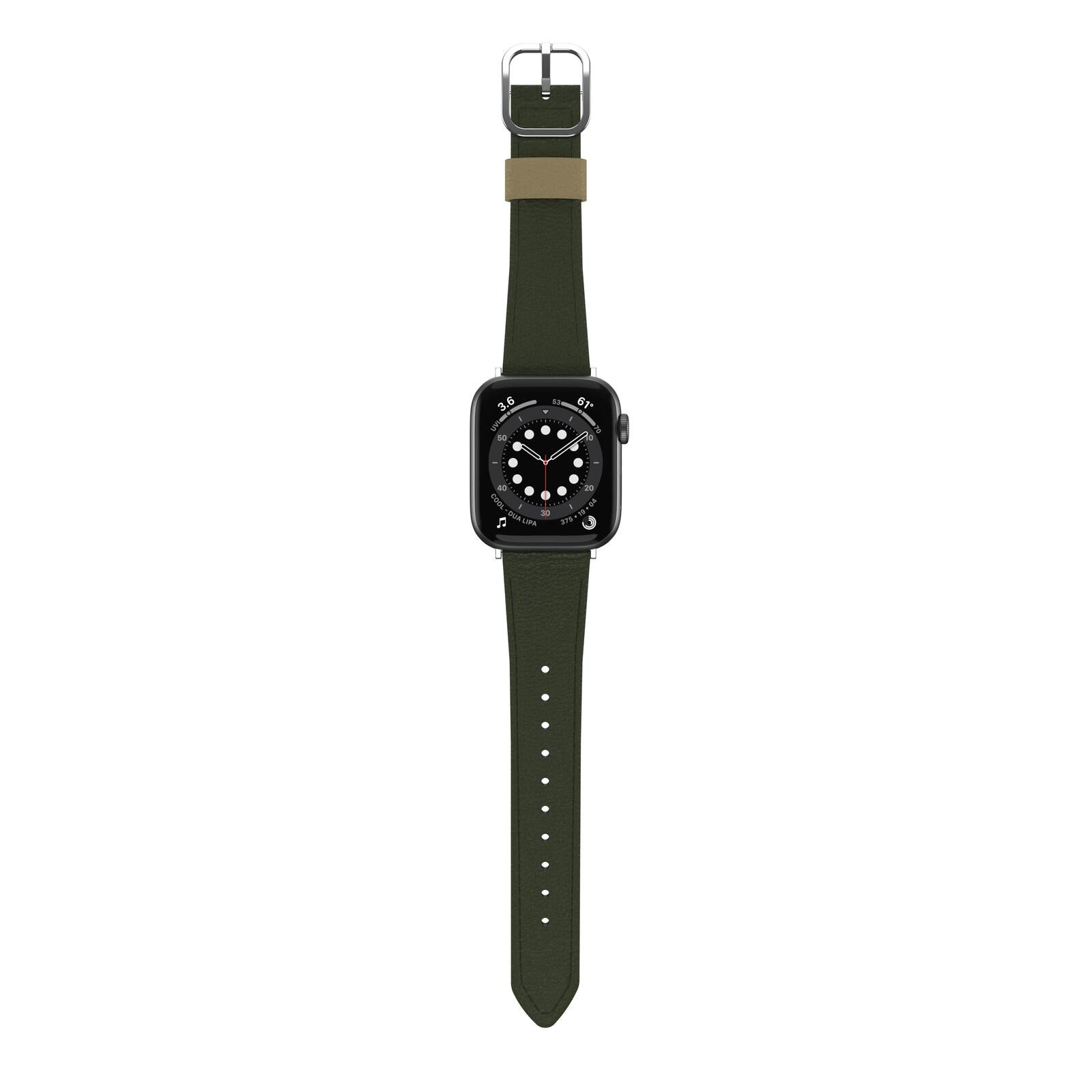 OtterBox Symmetry Cactus Leather Watch Band for Apple Watch 45/44/42mm Cactus Groove - green