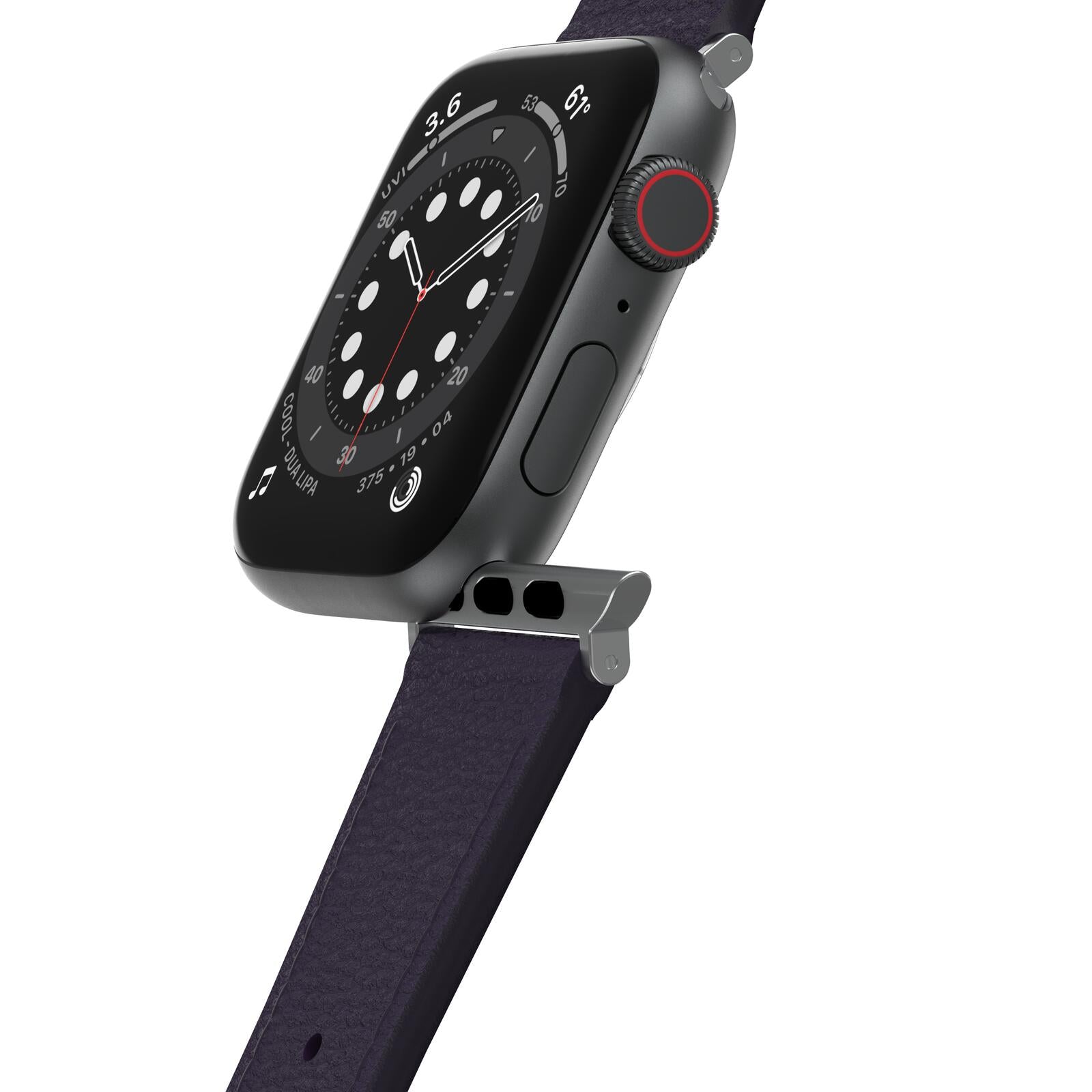 OtterBox Symmetry Cactus Leather Watch Band for Apple Watch 45/44/42mm Plum Luxe - purple