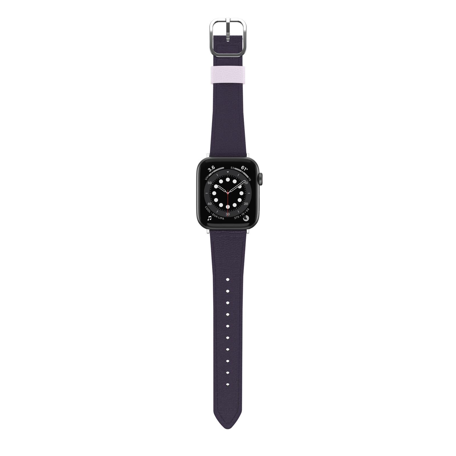 OtterBox Symmetry Cactus Leather Watch Band for Apple Watch 45/44/42mm Plum Luxe - purple