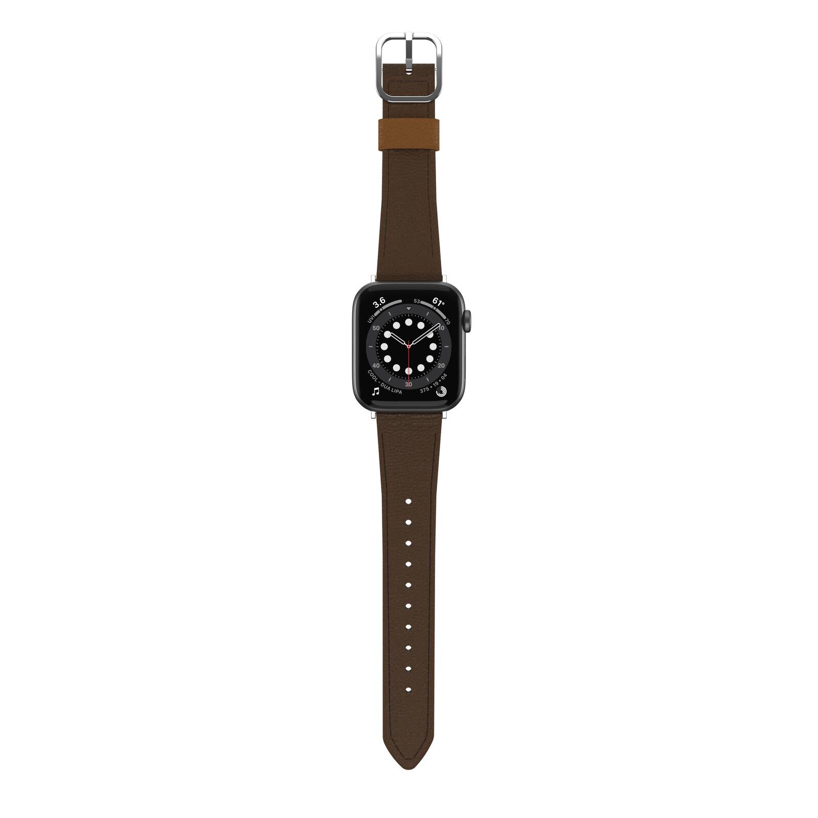 OtterBox Symmetry Cactus Leather Watch Band for Apple Watch 45/44/42mm Rich Adobe - brown