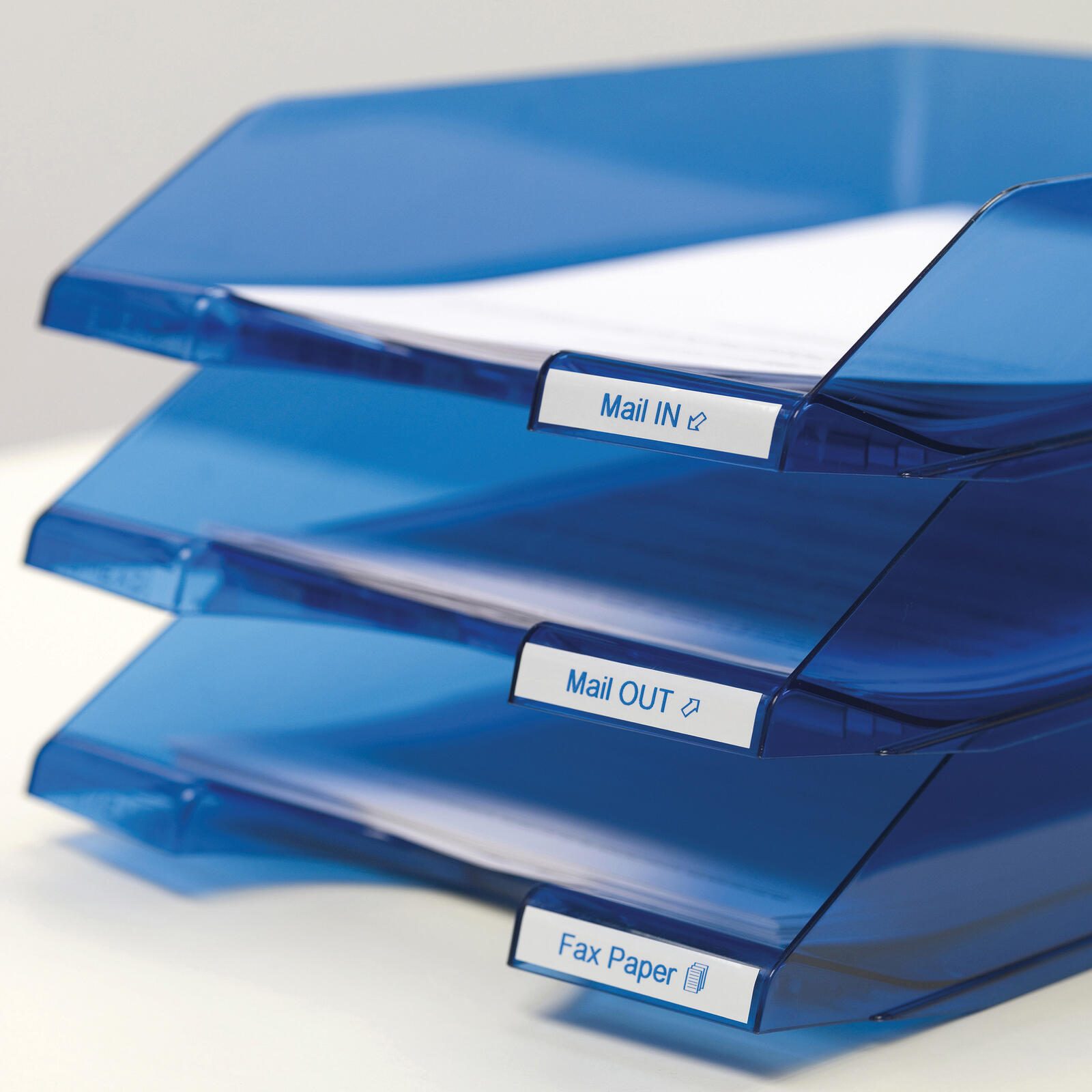DYMO® Original D1-Schriftband für LabelManager™ 9mm x 7m - Polyester, wieder ablösbar - blau auf weiss