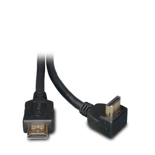 Eaton Tripp Lite Series High-Speed HDMI Kabel mit 1 Right-Angle Verbinder, Digital Video mit Audio (Stecker/Stecker), 6