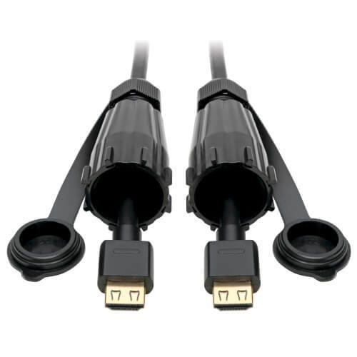 Eaton Tripp Lite Series High-Speed HDMI Kabel (Stecker/Stecker) - 4K 60 Hz, HDR, Industrial, IP68, Hooded Verbinder, Sch
