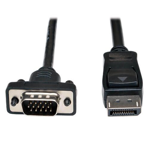 Eaton Tripp Lite Series DisplayPort 1.2 zu VGA Active Adapterkabel (DP mit Verriegelungen auf HD15 Stecker/Stecker), 6 f