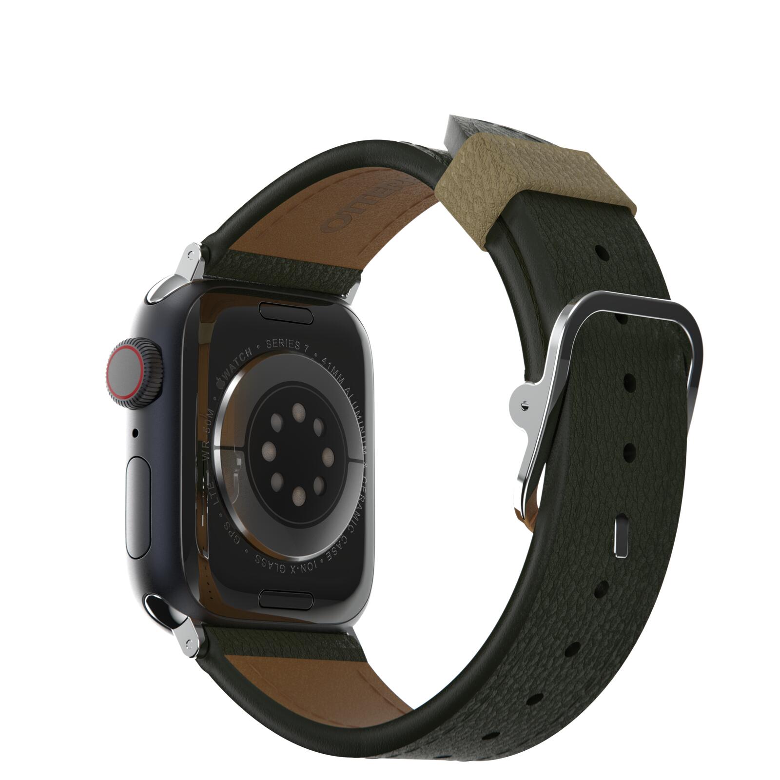 OtterBox Symmetry Cactus Leather Watch Band for Apple Watch 41/40/38mm Cactus Groove - green