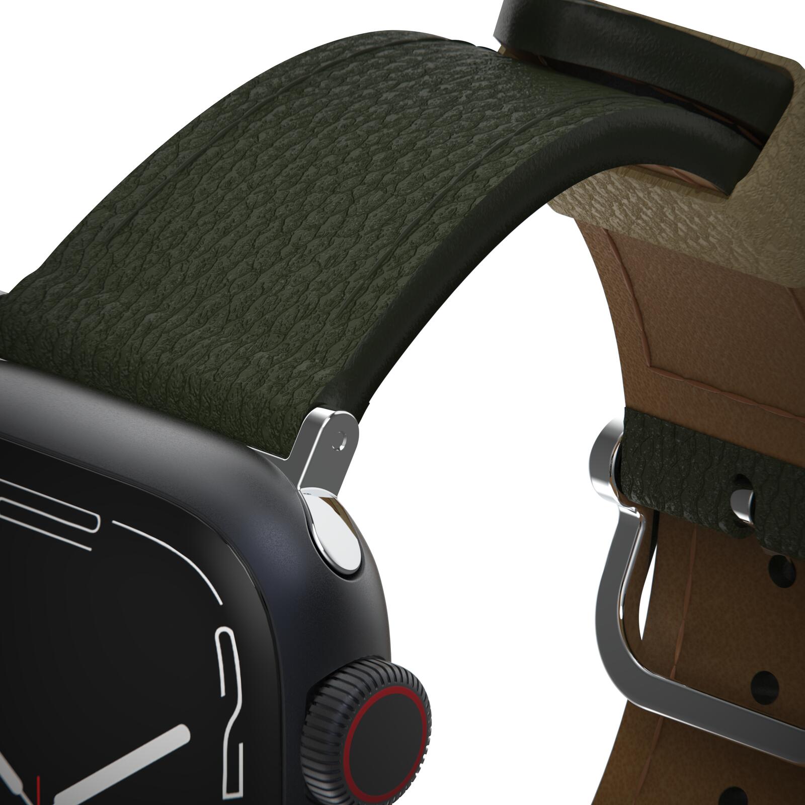 OtterBox Symmetry Cactus Leather Watch Band for Apple Watch 41/40/38mm Cactus Groove - green