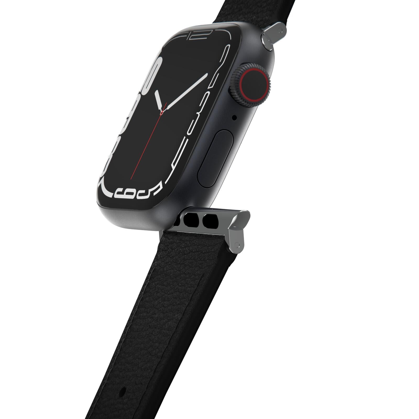 OtterBox Symmetry Cactus Leather Watch Band for Apple Watch 41/40/38mm Noir Ash - black