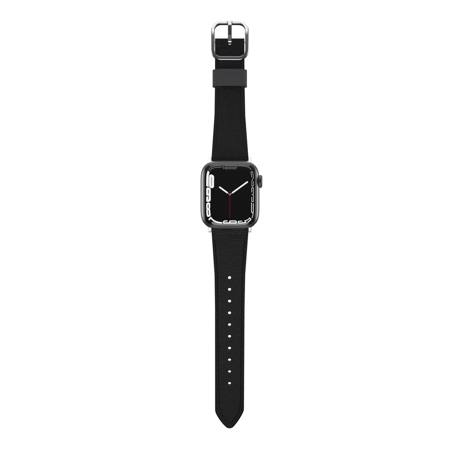 OtterBox Symmetry Cactus Leather Watch Band for Apple Watch 41/40/38mm Noir Ash - black
