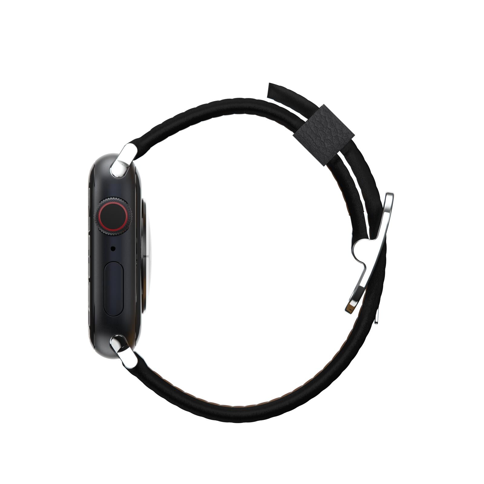 OtterBox Symmetry Cactus Leather Watch Band for Apple Watch 41/40/38mm Noir Ash - black
