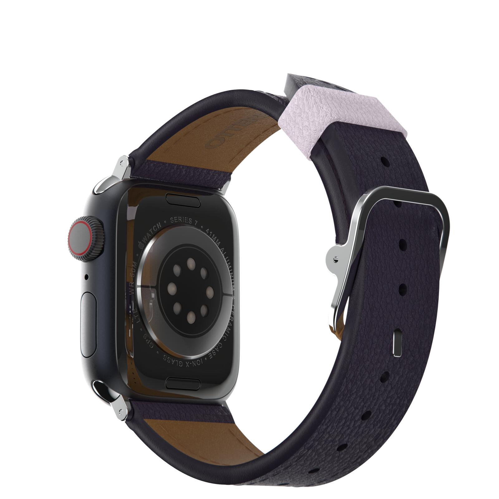 OtterBox Symmetry Cactus Leather Watch Band for Apple Watch 41/40/38mm Plum Luxe - purple