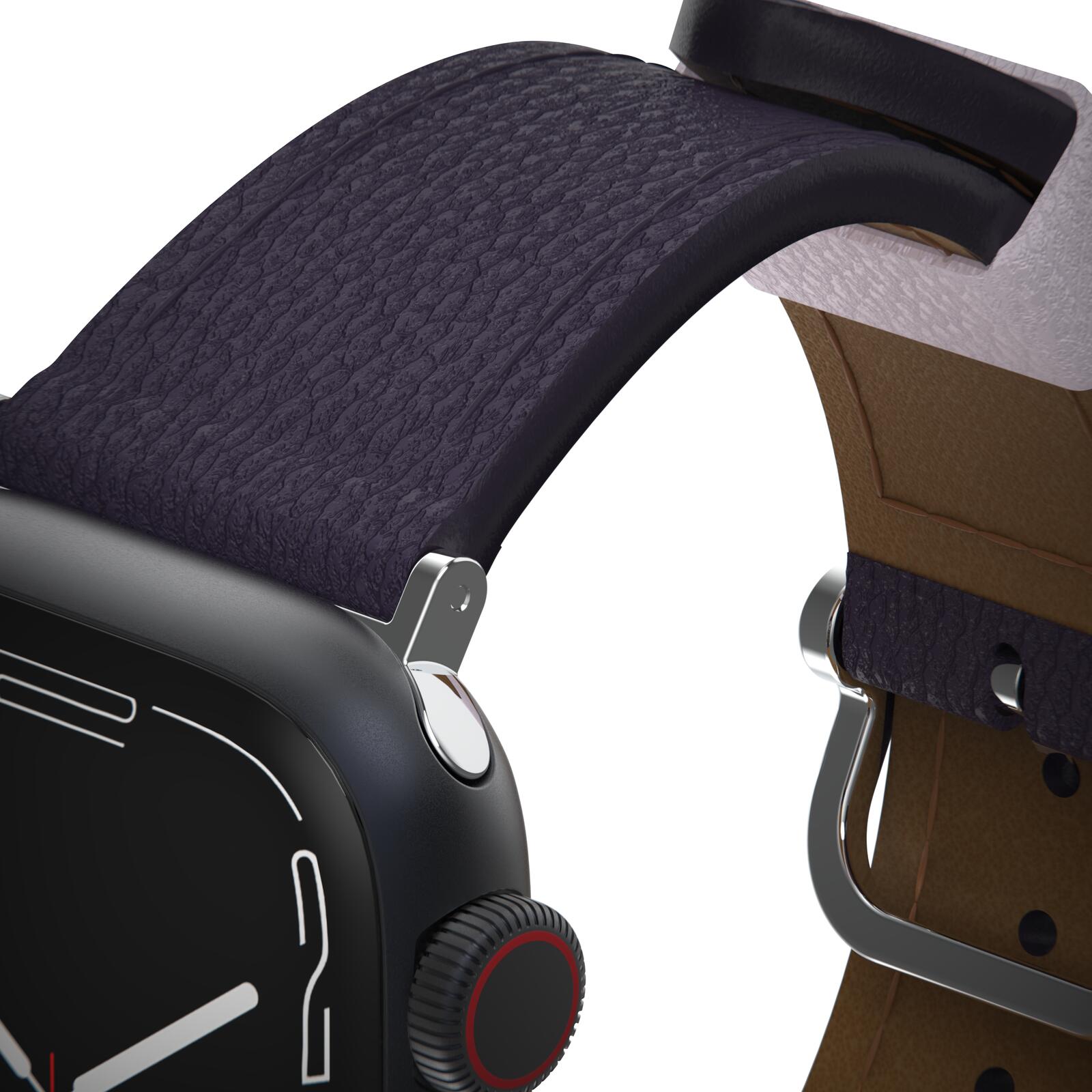 OtterBox Symmetry Cactus Leather Watch Band for Apple Watch 41/40/38mm Plum Luxe - purple