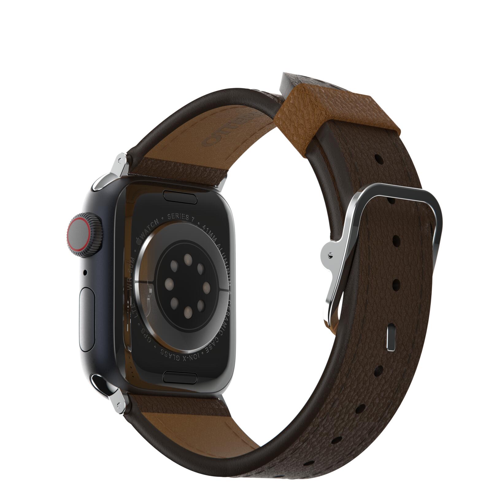 OtterBox Symmetry Cactus Leather Watch Band for Apple Watch 41/40/38mm Rich Adobe - brown