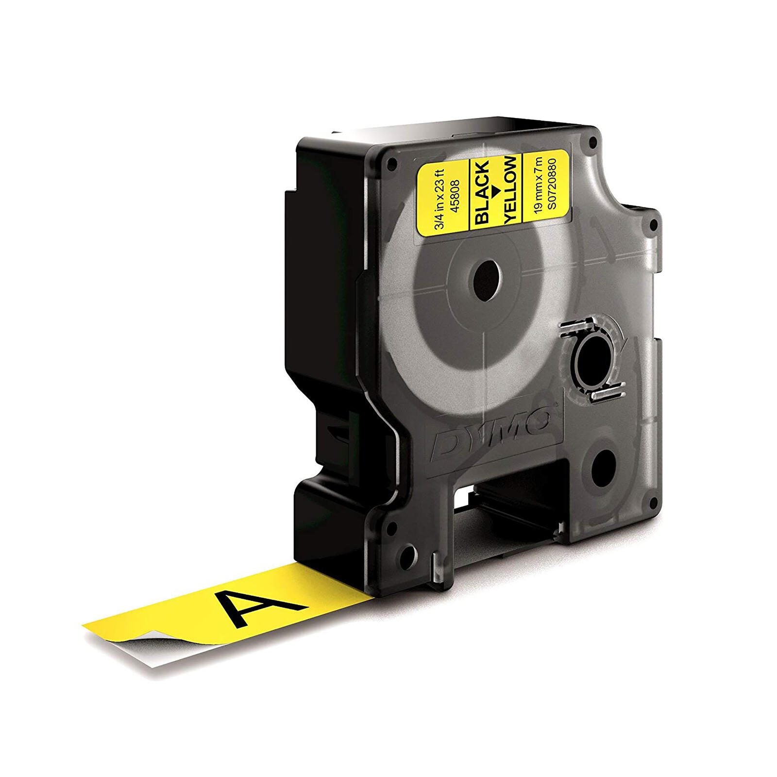 DYMO® Original D1-Schriftband für LabelManager™ 19mm x 7m - Polyester, wieder ablösbar - schwarz auf gelb
