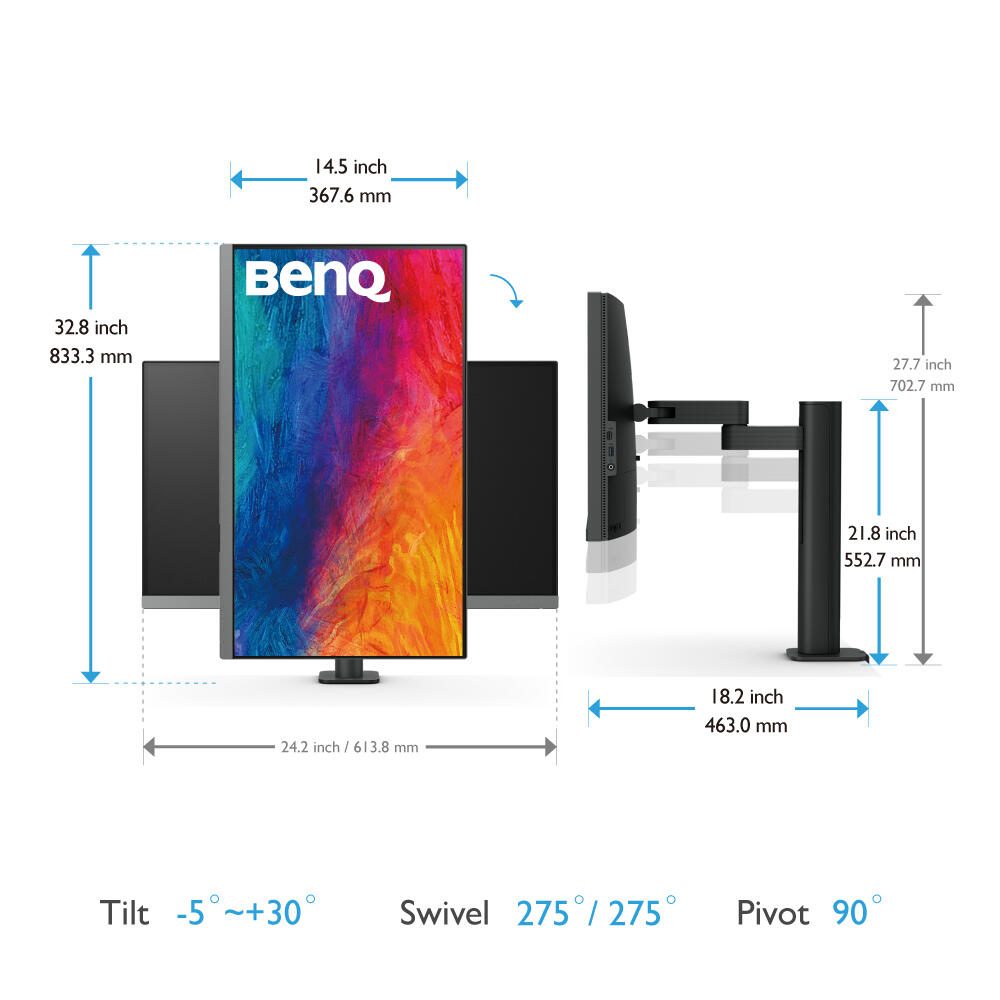 BenQ Monitor PD2706UA 4K Ultra HD Display 68,58 cm (27')