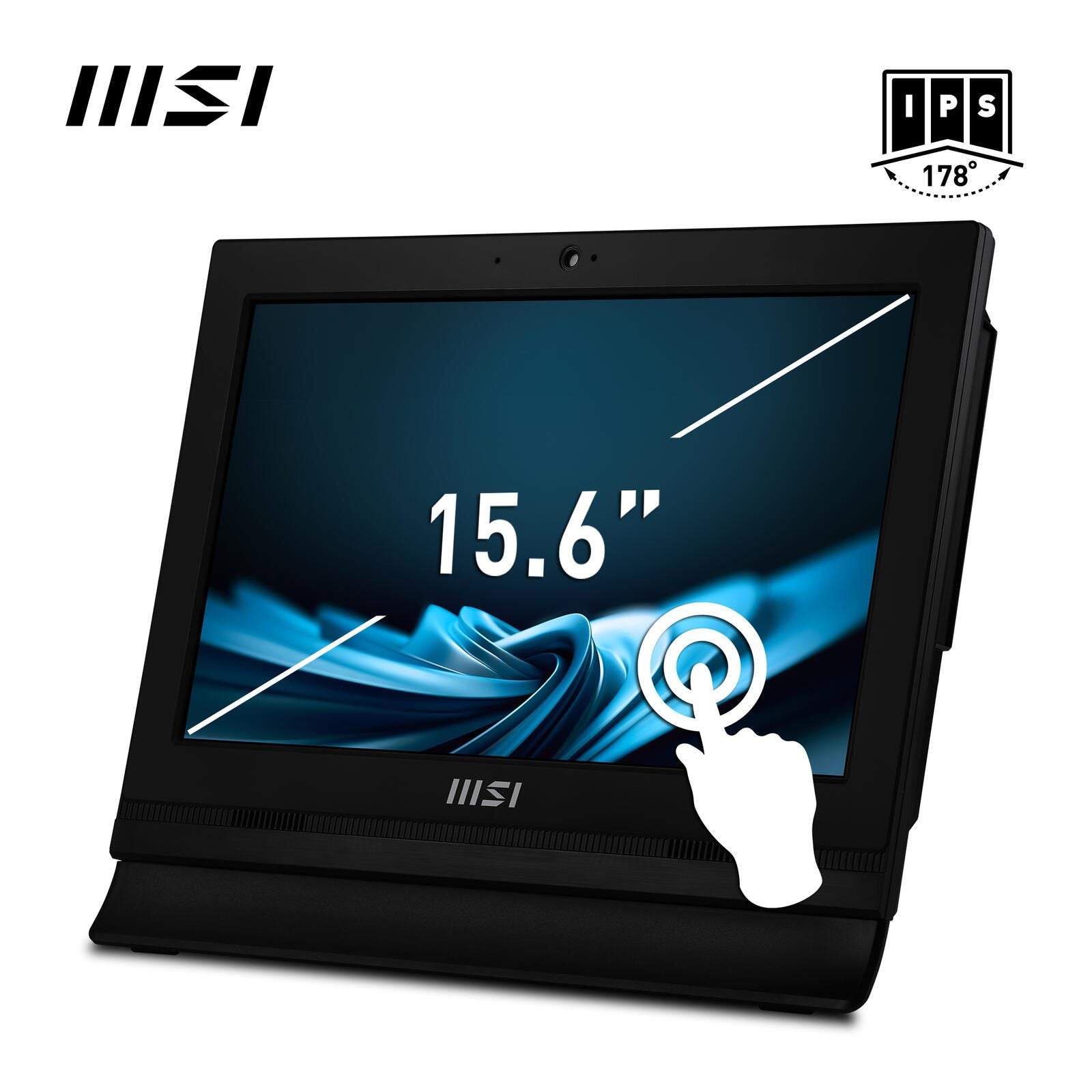 MSI PRO AP162T ADL-018XDE All-in-One-PC 40 cm (15,6') Schwarz