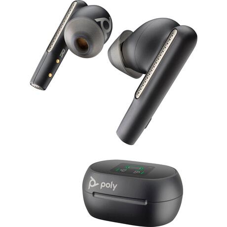 Poly Voyager Free 60+ UC Carbon schwarz Earbuds +BT700 USB-C Adapter +Touchscreen-Ladeetui