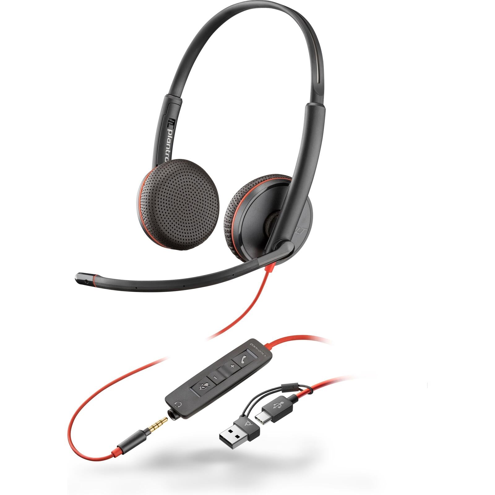B-WARE Poly Blackwire 3225 Stereo Headset On-Ear