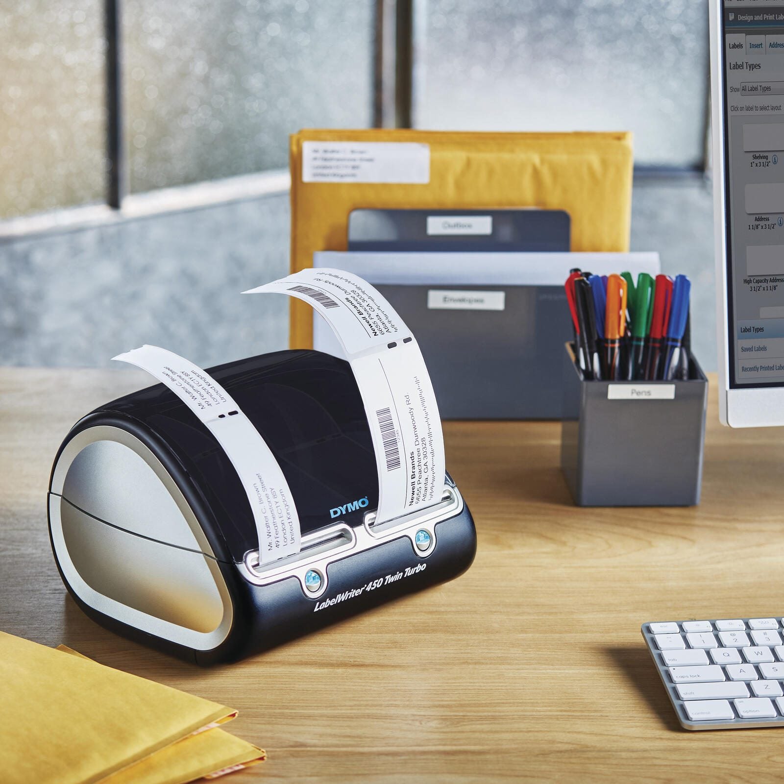 DYMO® LabelWriter 450 twin turbo, Etikettendrucker mit 2 Druckwerken für Etiketten bis 60mm Breite